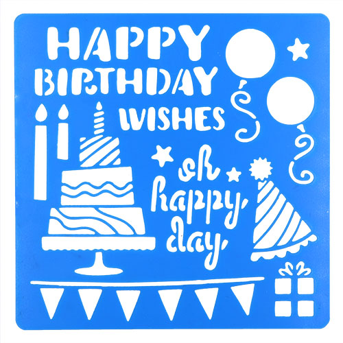 35956 Sully Flexible Stencil - 1pc - Happy Birthday