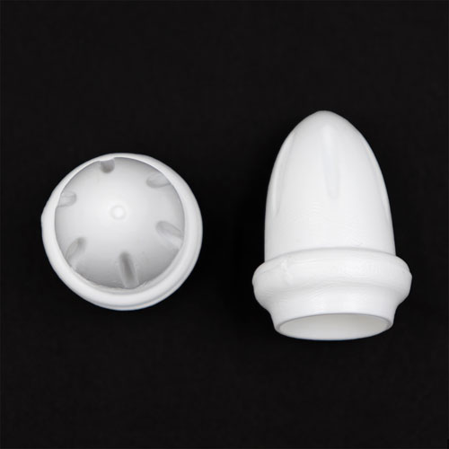 37528 Sullivans Flute Rod Ends - Small - White - 2pc