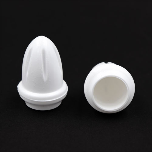 37528 Sullivans Flute Rod Ends - Small - White - 2pc