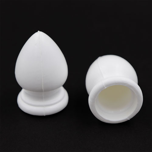 37531 Sullivans Acorn Rod Ends - White - 2pc