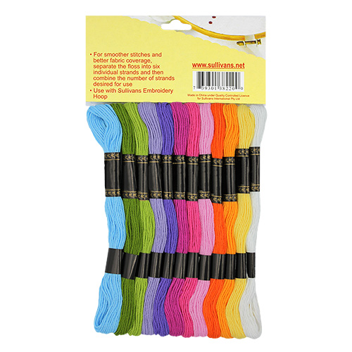 38220 Sullivans Cotton Embroidery Floss Pack - 12pc - Spring 