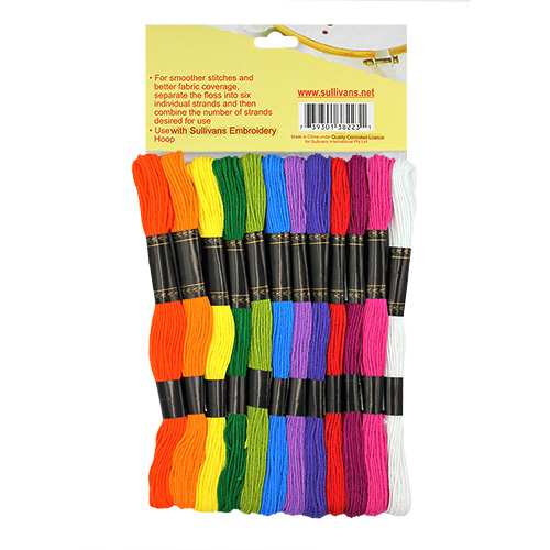38223 Sullivans Cotton Embroidery Floss Pack - 12pc - Summer 