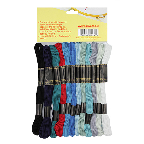 38224 Sullivans Cotton Embroidery Floss Pack - 12pc - Winter 