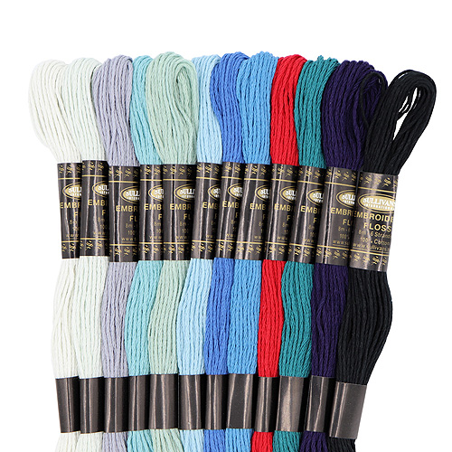 38224 Sullivans Cotton Embroidery Floss Pack - 12pc - Winter 