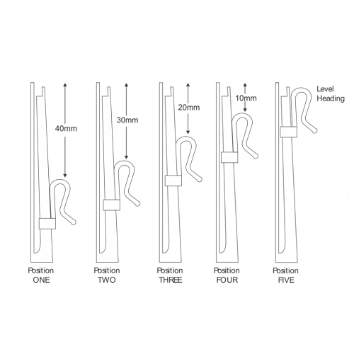 39479 Curtain Hook 90mm White Box