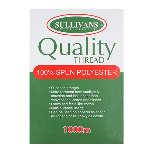 40165 Sullivans Polyester Thread - 1000m - Bridal White