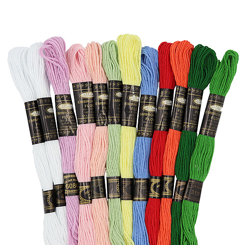 40199 Sullivand Cotton Embroidery Floss Pack - 12pc - Assorted 