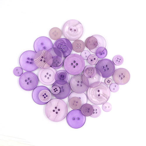 45452 Asst Craft Buttons 25g Lilac