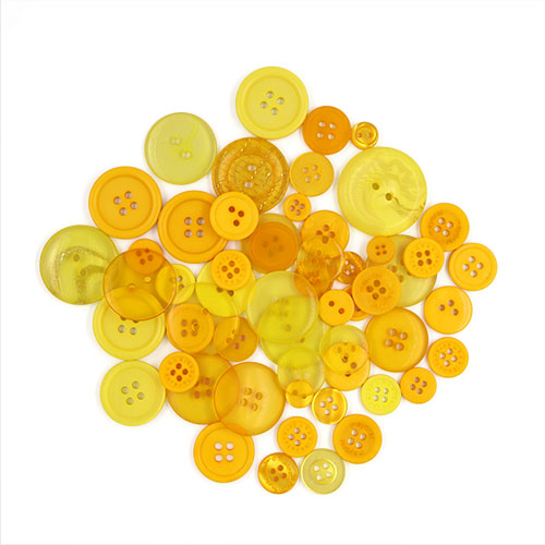 45453 Asst Craft Buttons 25g Yellow