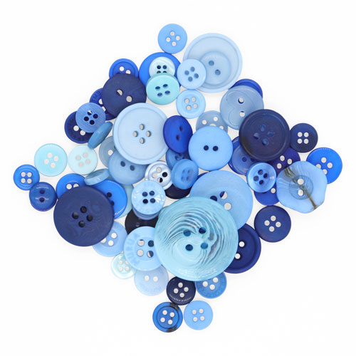 45483 Crafty Bitz 25g Assorted Craft Buttons - Dark Blue