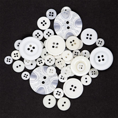 45484 Crafty Bitz 25g Assorted Craft Buttons - Cream