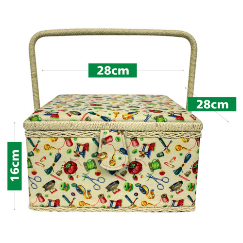 46688 Sewing Box 28x28x16cm Square