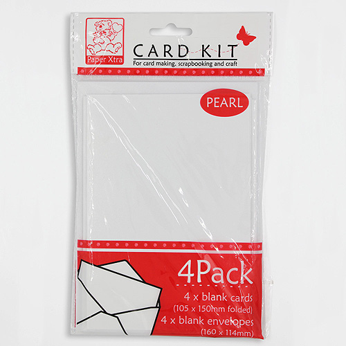 46689 Card & Envelope Set Pearlized White