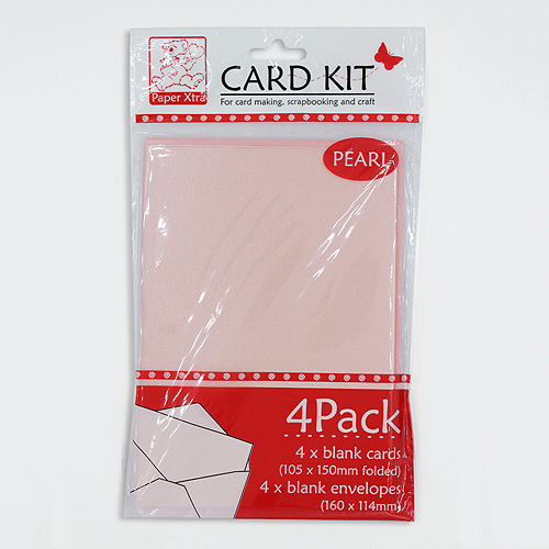 46697 Card & Envelope Set Pearlized Pink