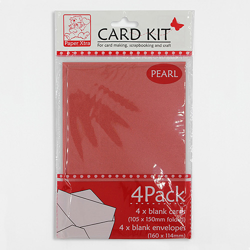 46698 Card & Envelope Set Pearlized Red