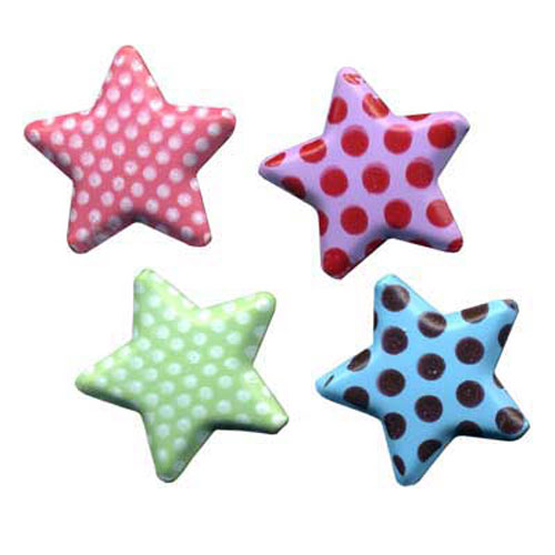 46741 Brads 14mm Star Printed