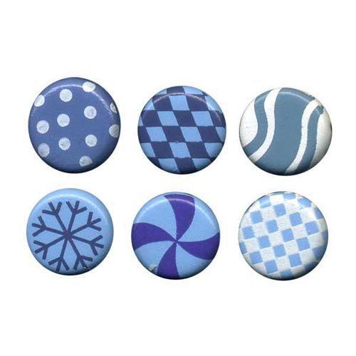 46757 Brads 8mm Round Printed