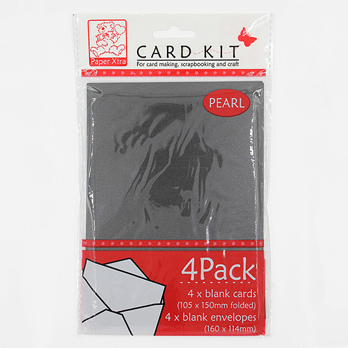 46948 Card & Envelope Set Pearlized Black