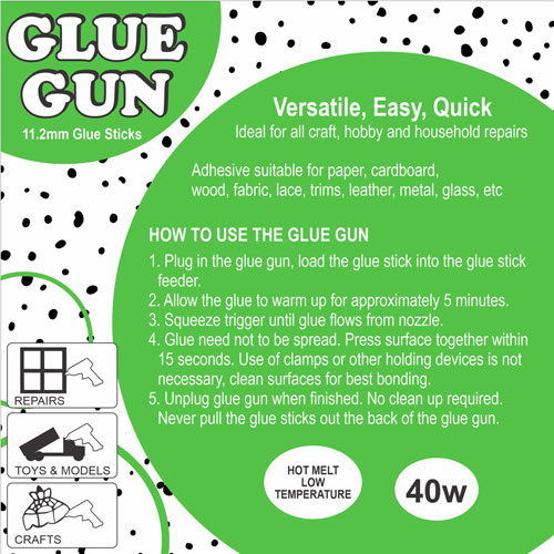 48393 Glue Gun 40 Watt Black