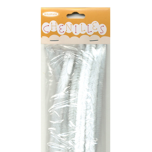 48962 Chenille Stick 12mm White