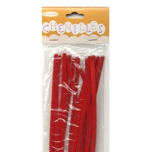 48963 Chenille Stick 3mm Red
