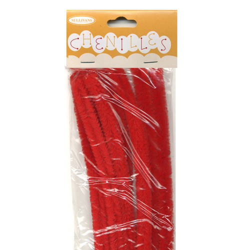 48965 Chenille Stick 12mm Red