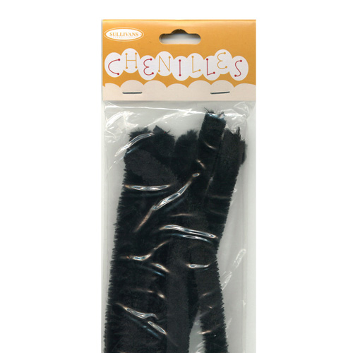 48968 Chenille Stick 12mm Black