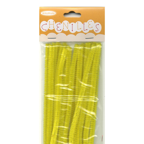 48973 Chenille Stick 6mm Yellow