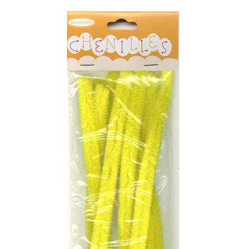 48974 Chenille Stick 12mm Yellow