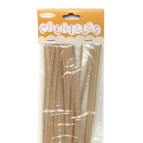 48984 Chenille Stick 3mm Light Brown