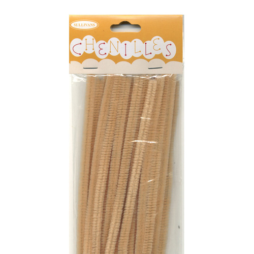 48985 Chenille Stick 6mm Light Brown