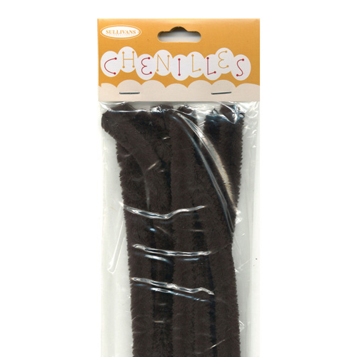 48989 Chenille Stick 12mm Dark Brown