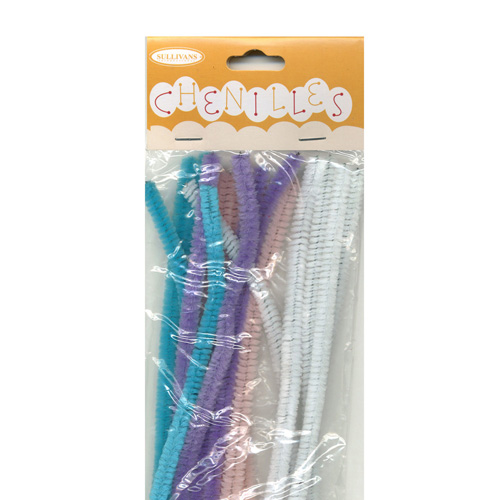 48994 Chenille Stick 3mm Pastel Mixed