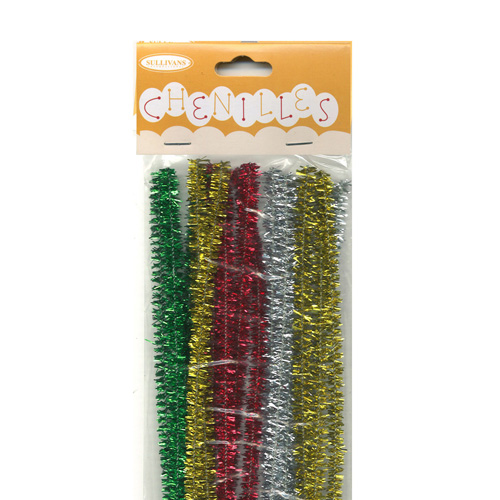 49010 Chenille Stick 3mm Glitter Mixed