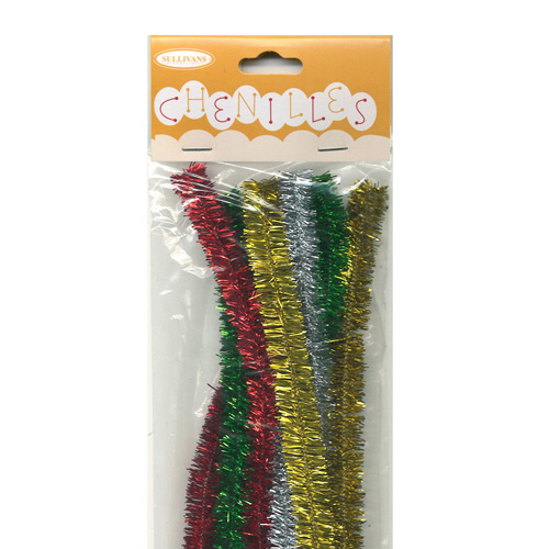49012 Chenille Stick 12mm Glitter Mixed