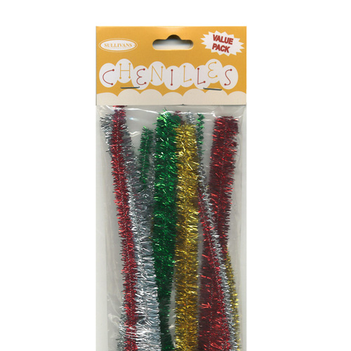 49013 Chenille Stick Glitter Mixed Value Pack