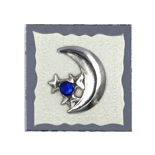 49360 Emb Silver Moon Blue Stone