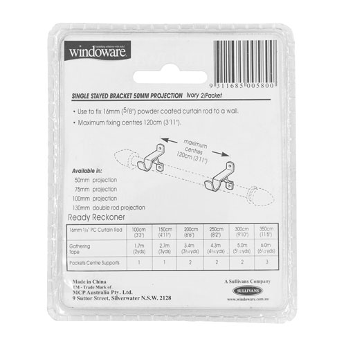 500580 Bracket 50mm Ivory