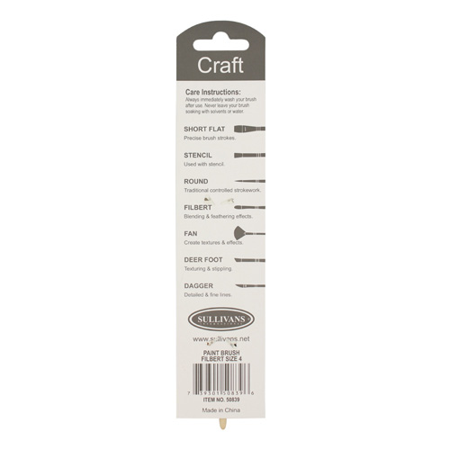 50839 Sullivans Paint Brush Filbert Size 4