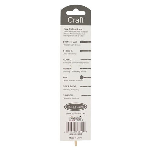 50840 Sullivans Paint Brush Filbert Size 6