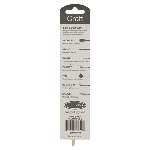50841 Sullivans Paint Brush Filbert Size 8