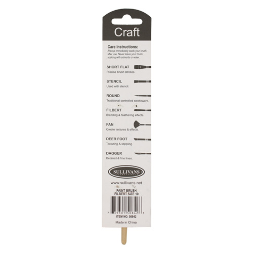 50842 Sullivans Paint Brush Filbert Size 10
