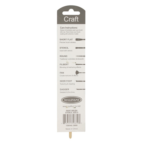 50850 Sullivans Paint Brush Stencil Size 0