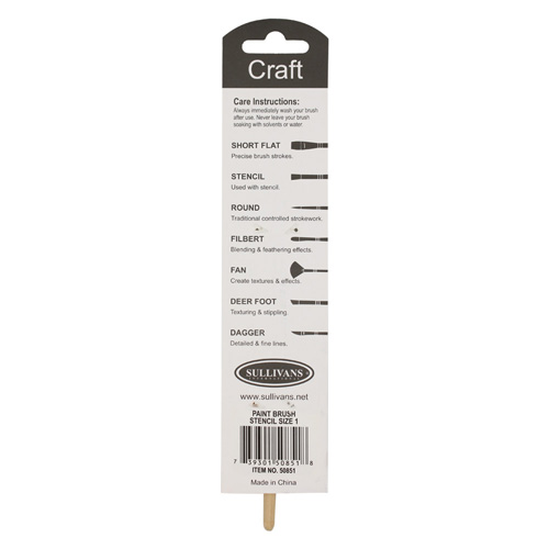 50851 Sullivans Paint Brush Stencil Size 1