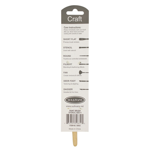 50852 Sullivans Paint Brush Stencil Size 4