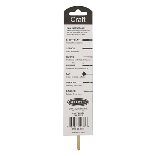 50855 Sullivans Paint Brush Fan Size 8