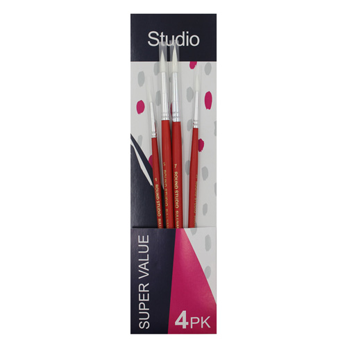 50861 Sullivans Super Value 4pk Paint Brushes -  Assorted 