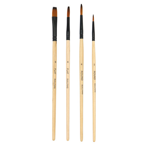 50862 Sullivans Super Value 4pk Paint Brushes -  Assorted 