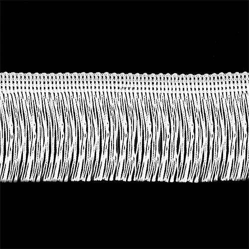52010 Sullivans 50mm Rayon Cut Fringe - White - 30m