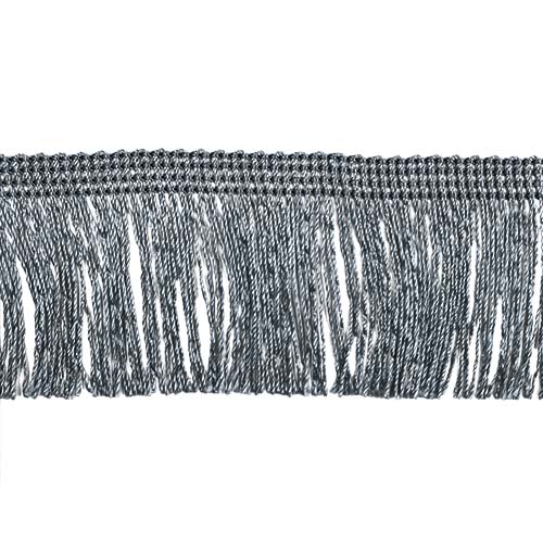 52038 Sullivans 50mm Rayon Cut Fringe - Silver Grey 30mts